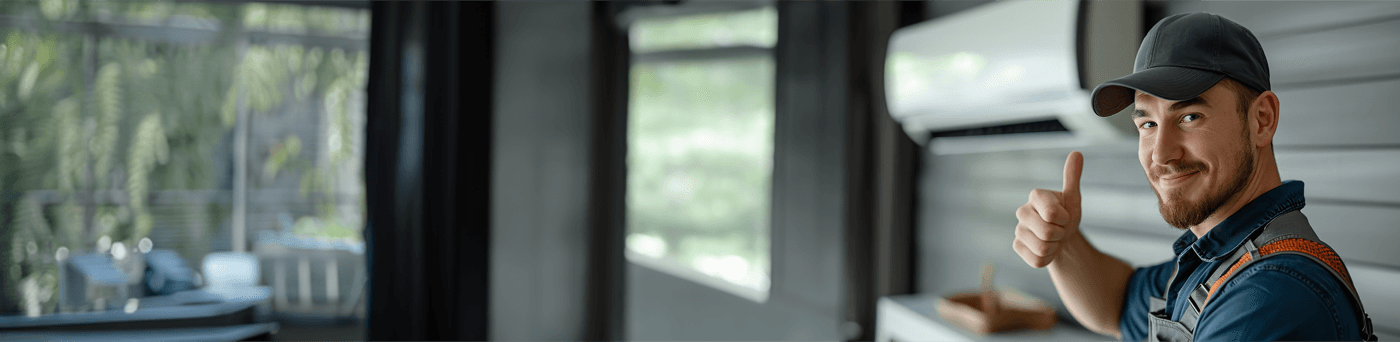 Happy service professional giving thumbs up