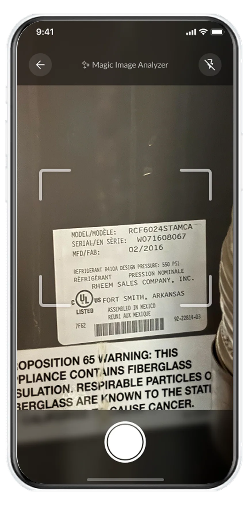 Shipshape Magic Scan — scanning equipment plate