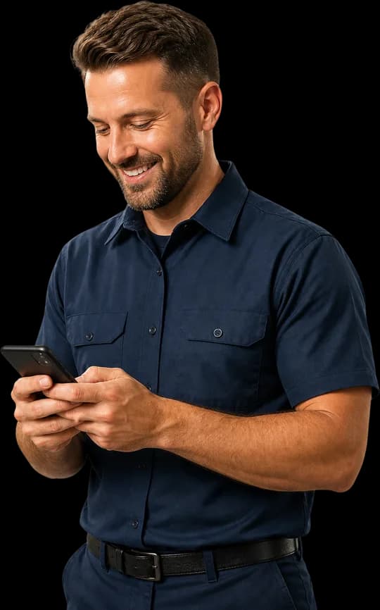 Service pro using the Shipshape app on a Home Health Assessment visit